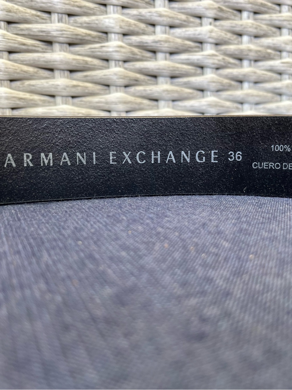 Armani Exchange black leather belt - Picture 4 of 9
